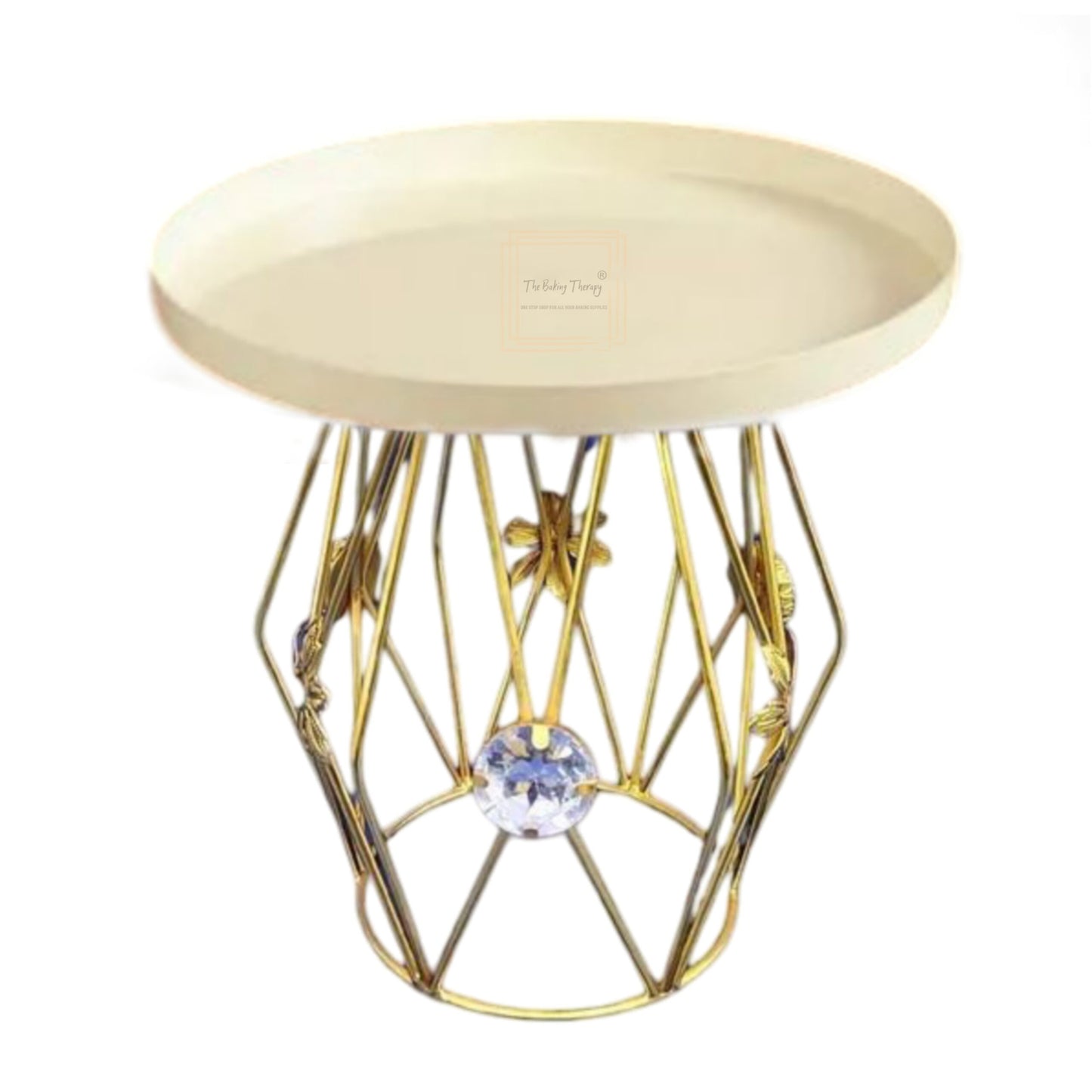 Geometric Cake Stand With White Top