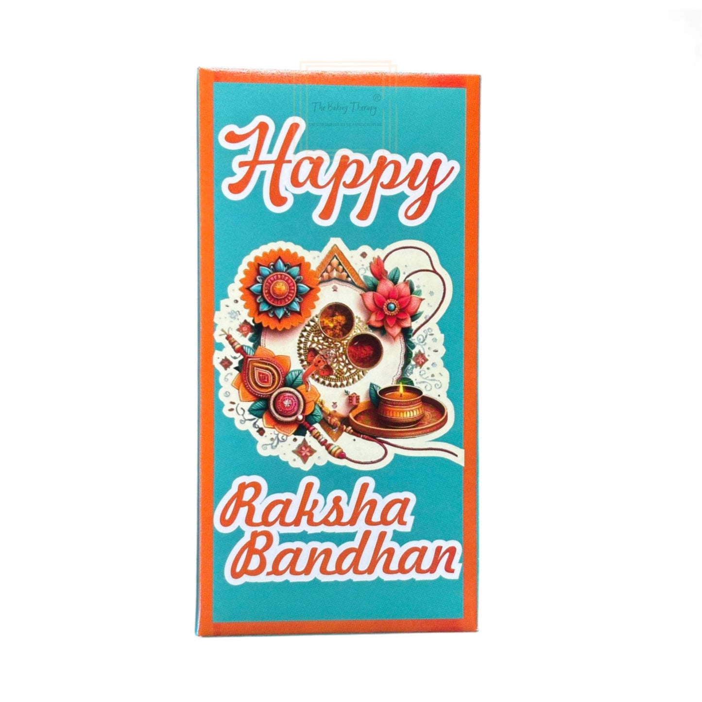 Happy Raksha Bandhan Kunafa Chocolate And Chocolate Bar Box - Design 6 ( Pack of 10 Pcs )
