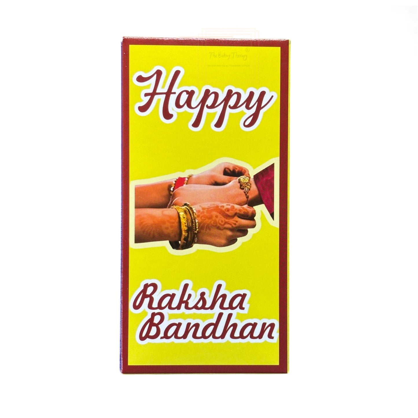Happy Raksha Bandhan Kunafa Chocolate And Chocolate Bar Box - Design 2 ( Pack of 10 Pcs )