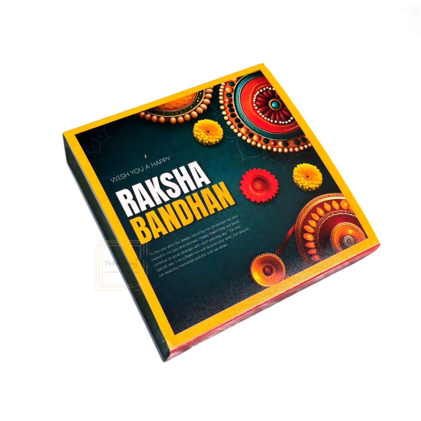 4 Cavity Raksha Bandhan Sliding Chocolate Box Without Cavity - Design - 02 ( 5 Pcs Pack)