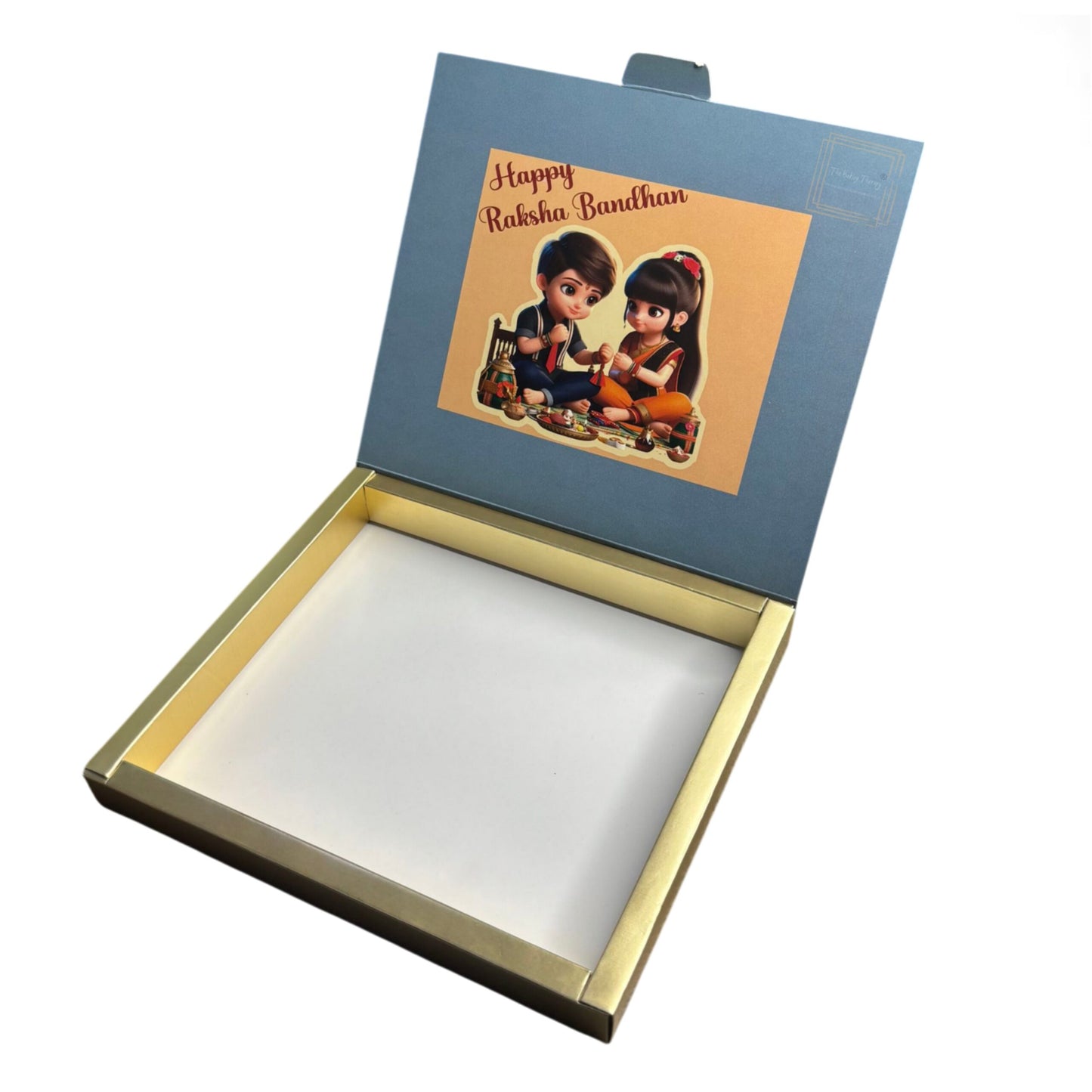 Raksha Bandhan Foldable Greeting Bar And Chocolate Packing Box ( Design - 6 )