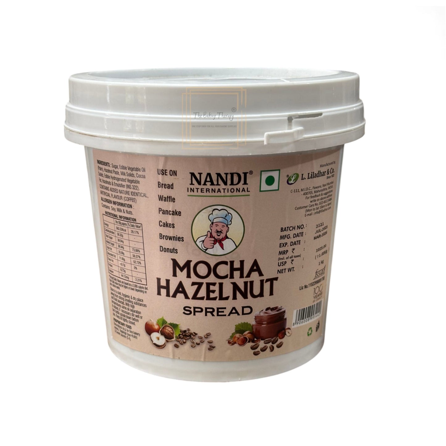 Nandi Mocha Hazelnut Spread (1kg)