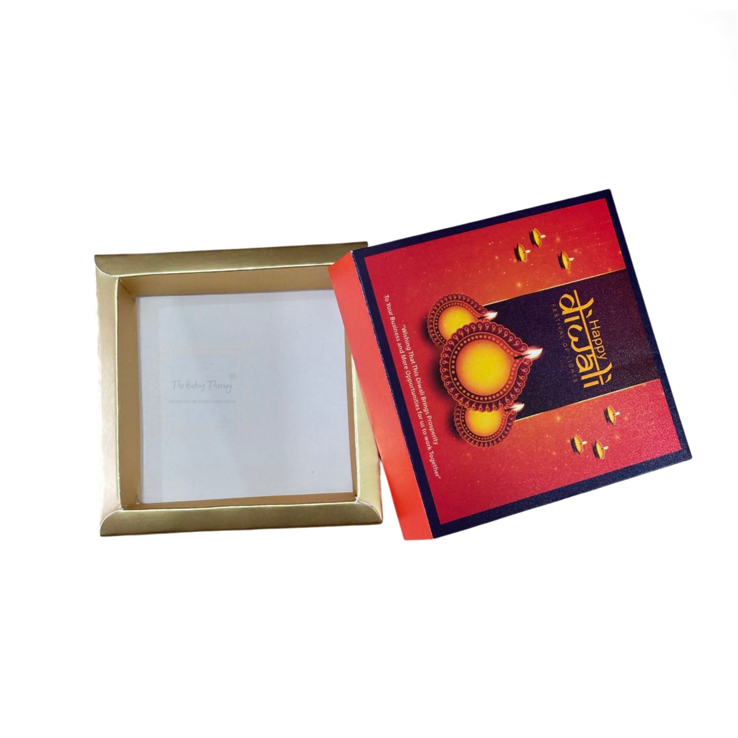 4 Cavity Diwali Sliding Chocolate Box Without Cavity - Design 08 ( 5 Pcs Pack )
