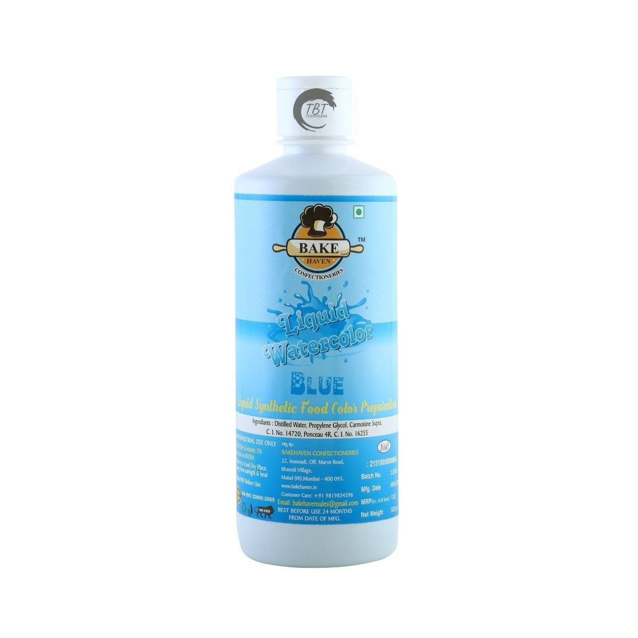 Bake Haven Blue Liquid Food Watercolor 500ML