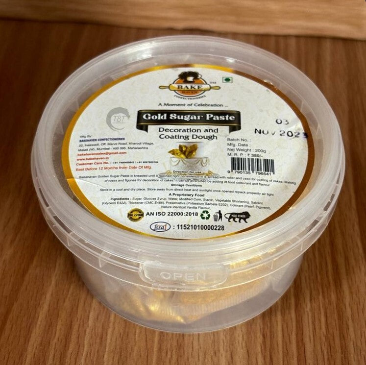 Bake Haven Fondant 200 GM - Gold