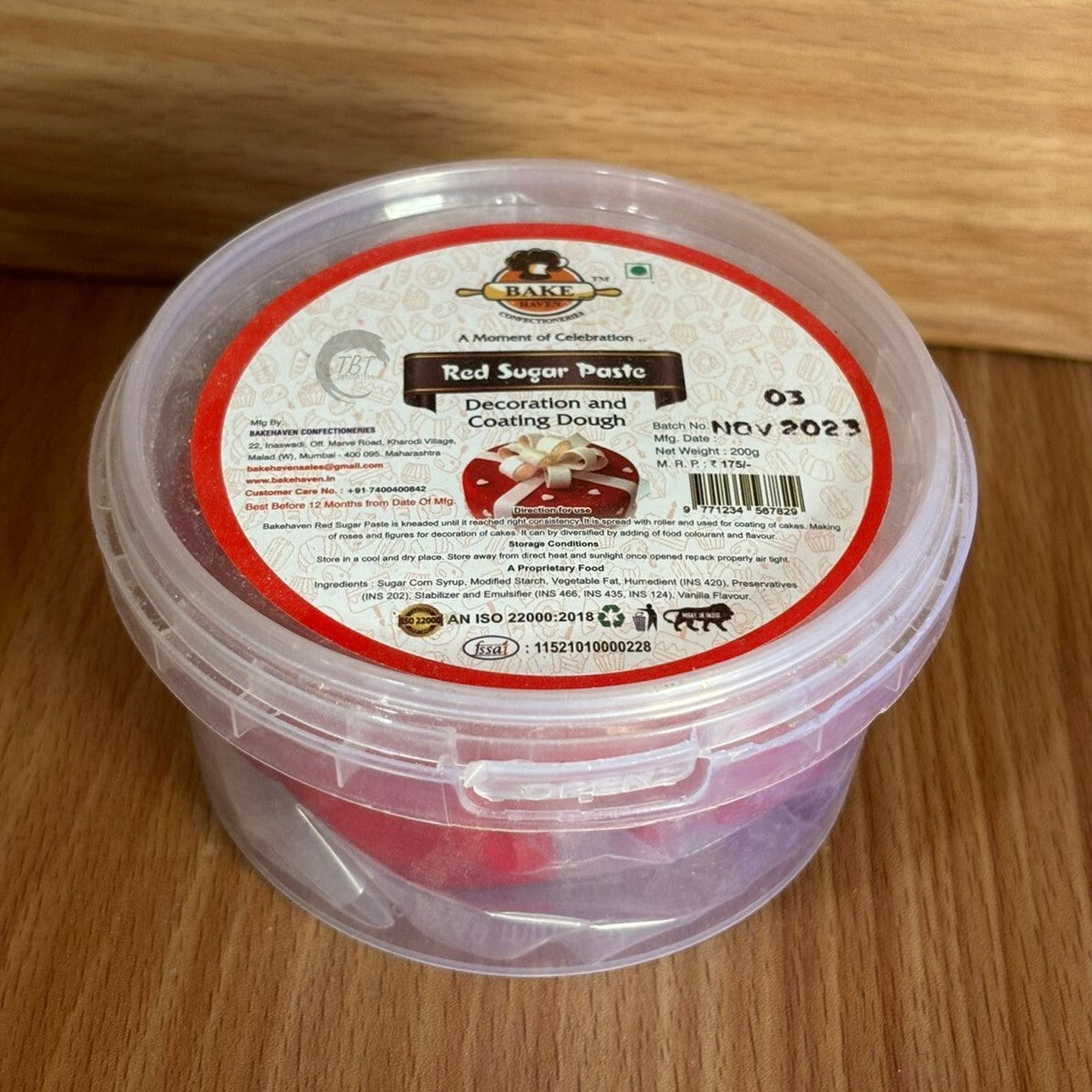 Bake Haven Fondant 200 GM - Red