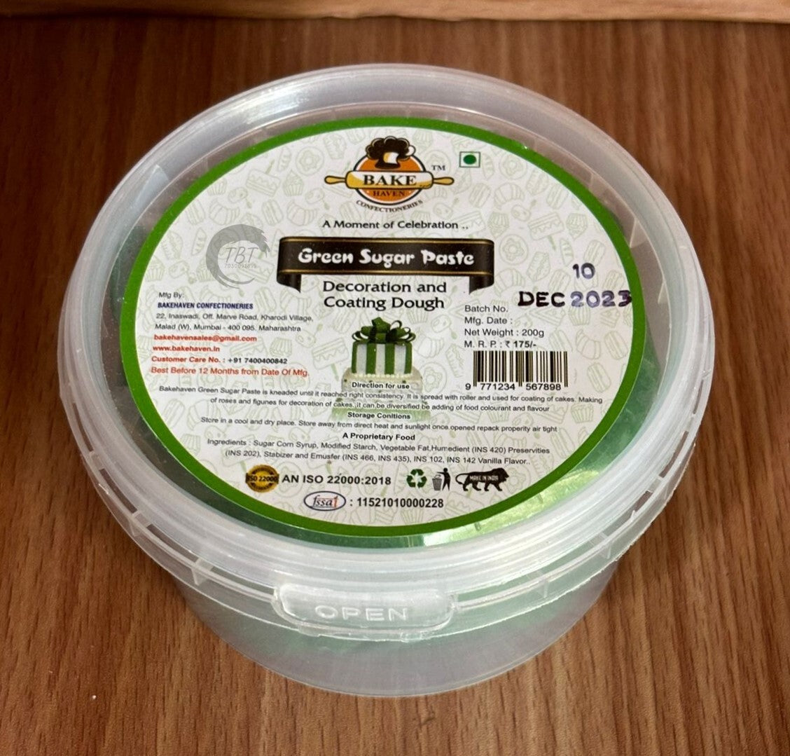 Bake Haven Fondant 200 GM - Green