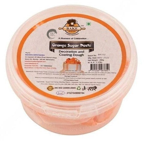 Bake Haven Fondant 200 GM - Orange