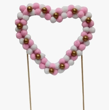 Pompom Love Topper -1 Piece