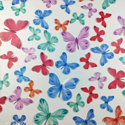 Stripes Mix Size Edible Pre-Cut Butterfly Wafer Paper