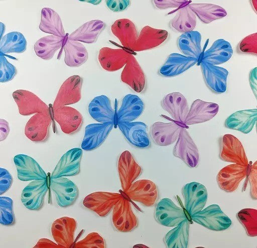 Stripes Big Size Edible Pre-Cut Butterfly Wafer Paper