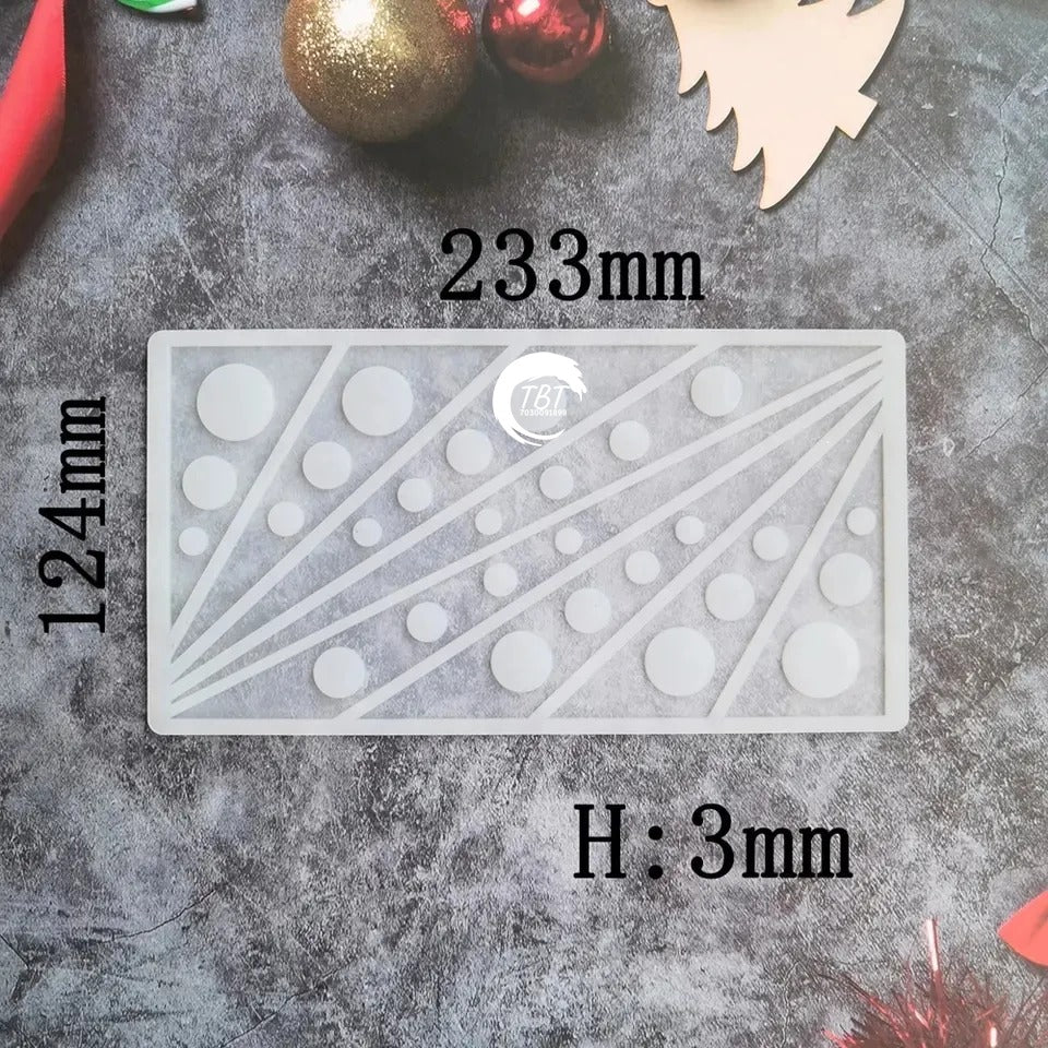 Oblique Triangle Shape Chocolate Garnishing Sheet Mold