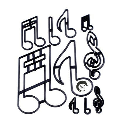 Music Notes Silhouette Fondant And Cookie Cutter Set