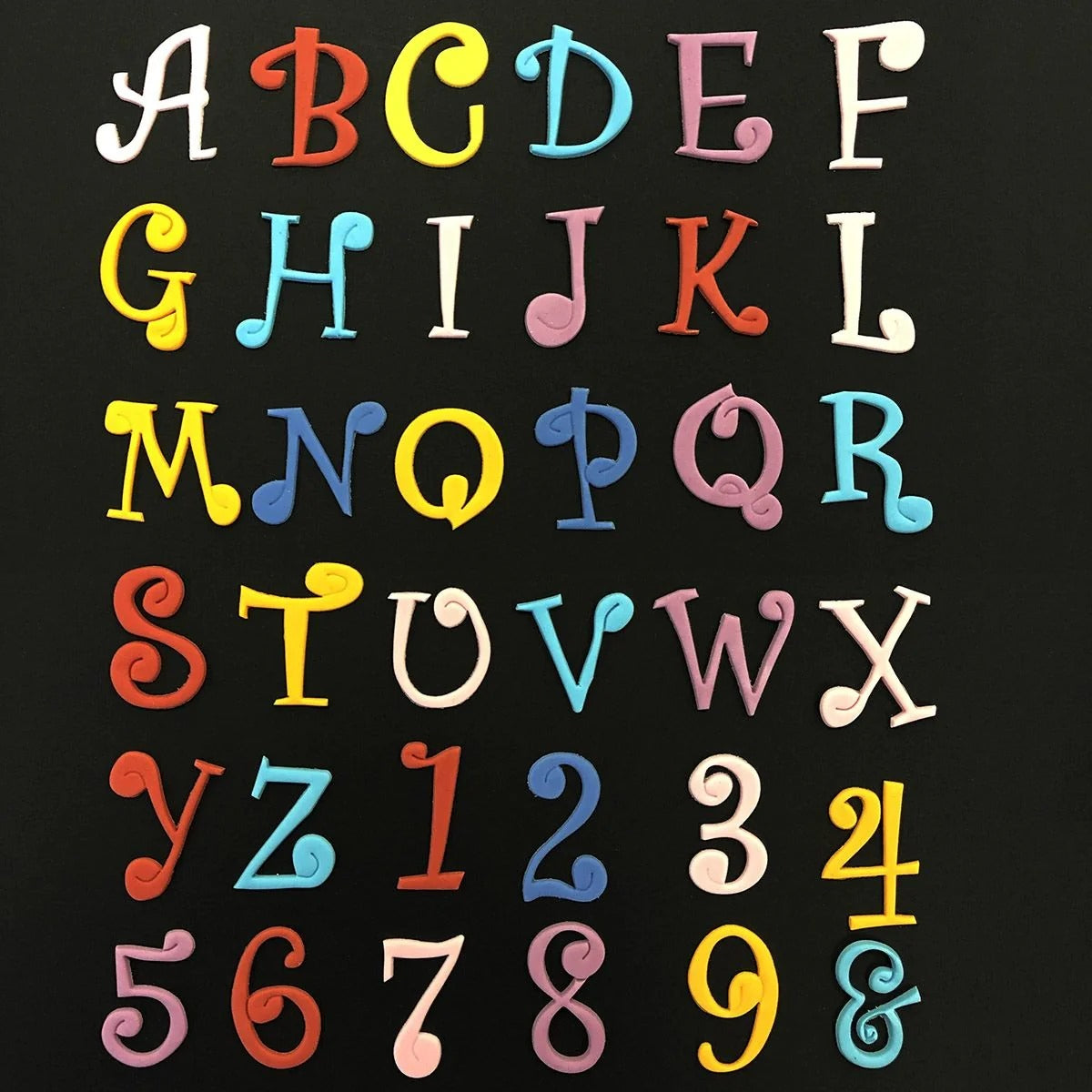 New Funky Alphabet and Number Fondant Cutter