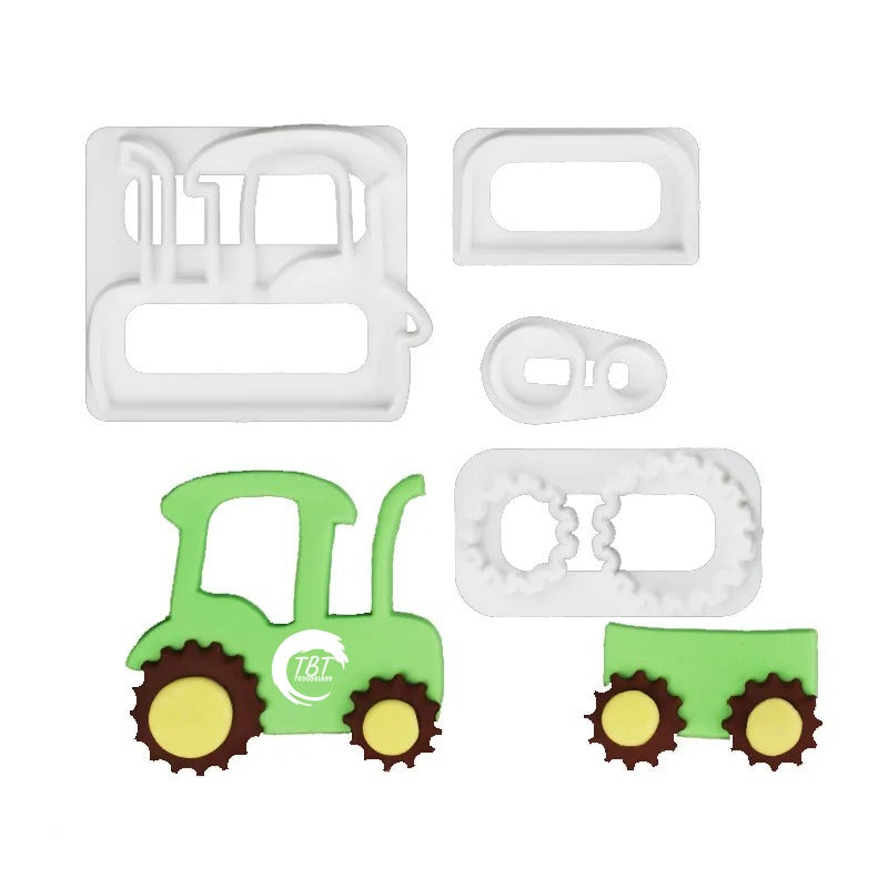 Tractor Shape Plastic Cookie And Fondant Cutter