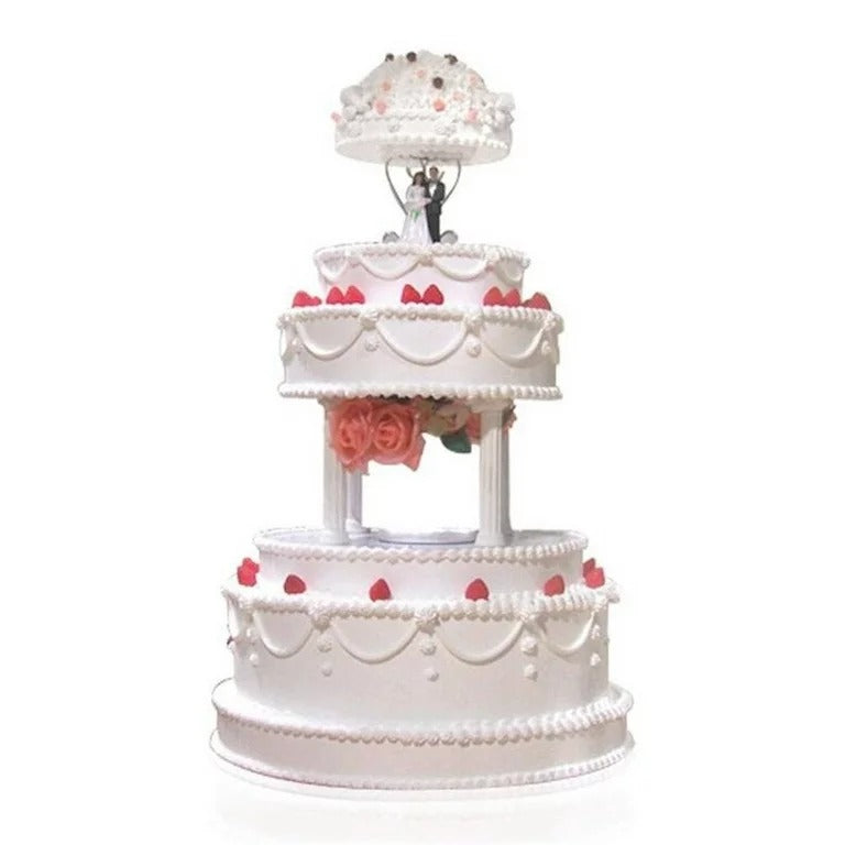 6 Piece Plastic Cake Pillars Tiered Cake Construction 5 Inch