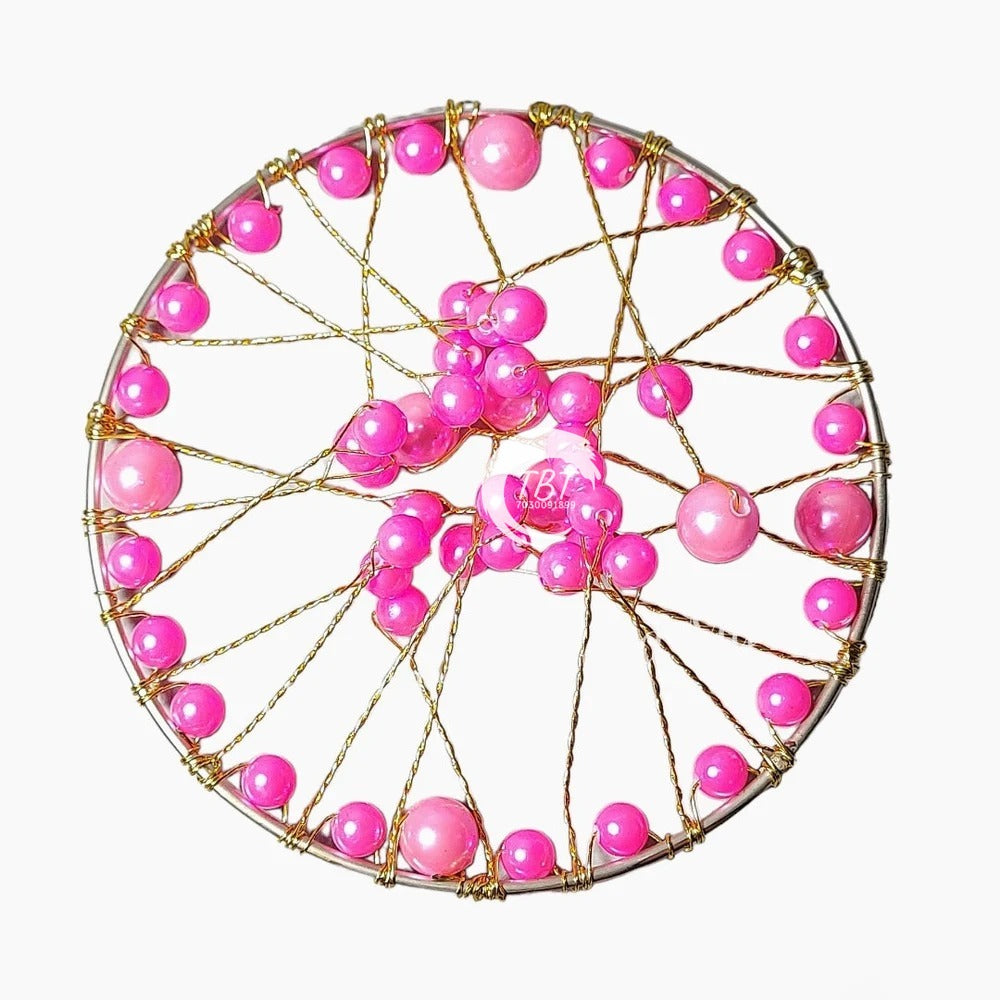 Pink Pearl Crown Cake Topper