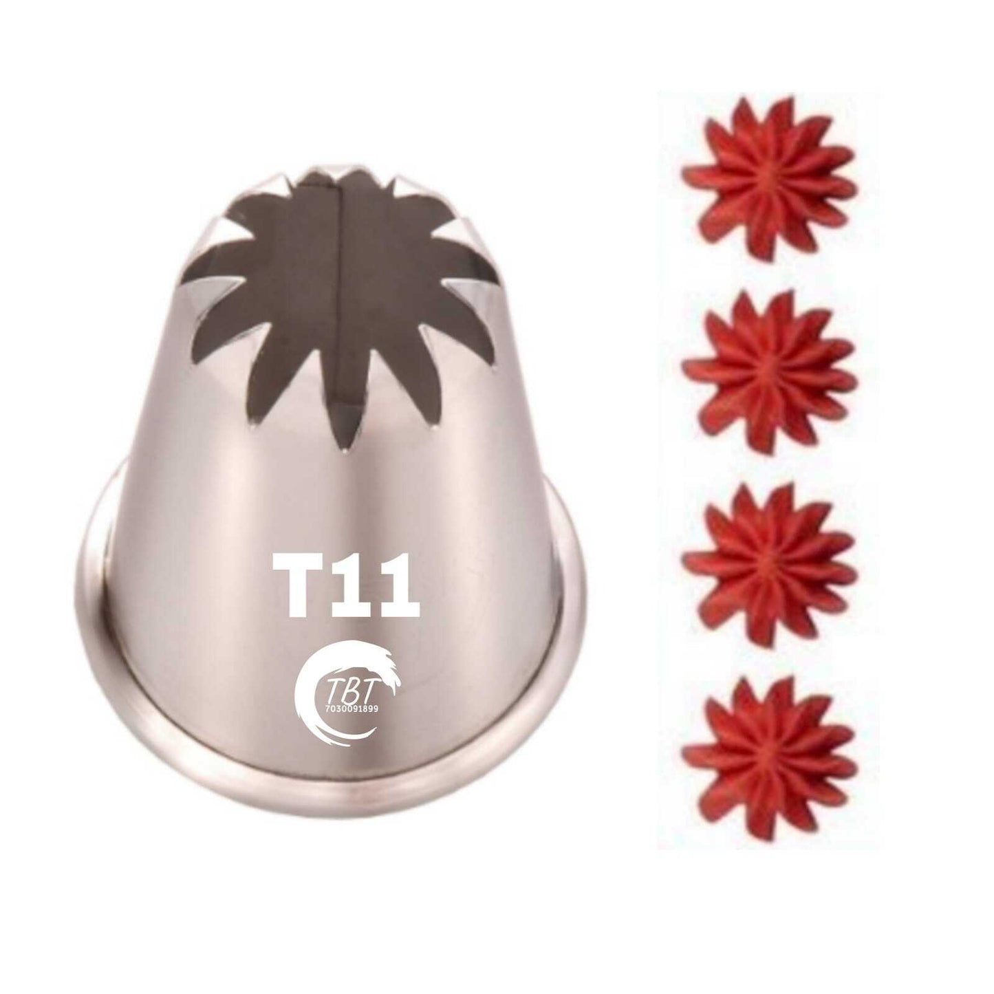 Noor Stainless Steel Icing Piping Nozzle - T11