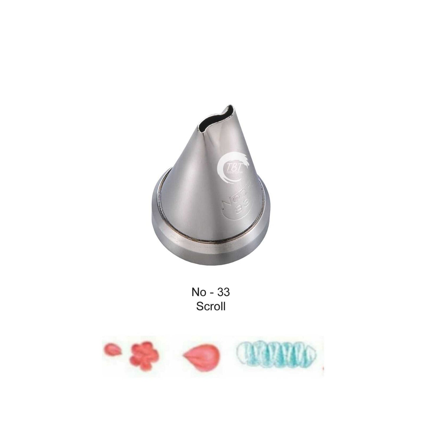 Noor Icing Piping Scroll Nozzle - No33