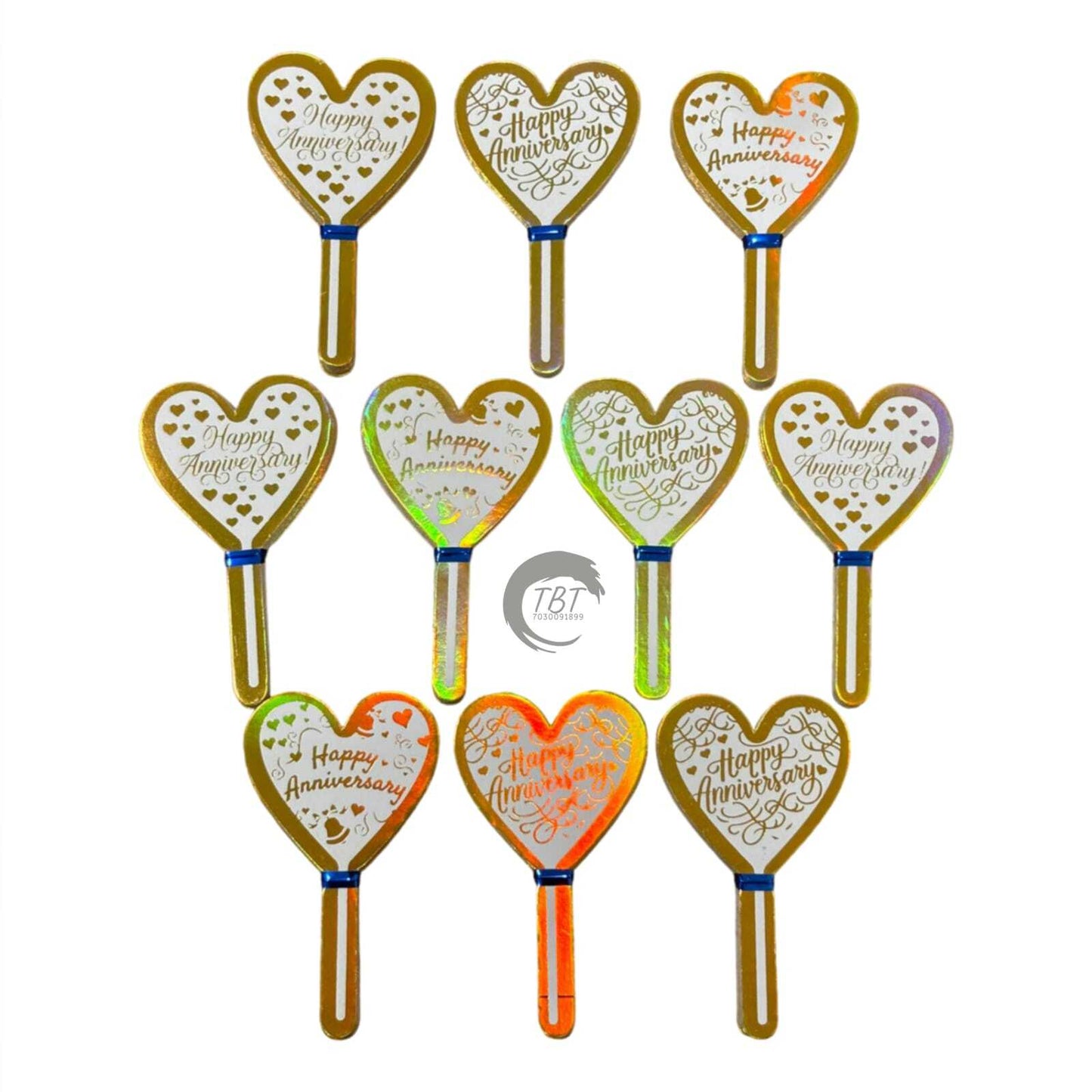 Happy Anniversary Paper Foil Tag 100Pcs