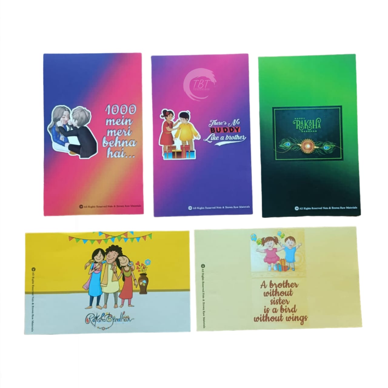 Happy Raksha Bandhan Chocolate Small Bar Sticker 1 Piece