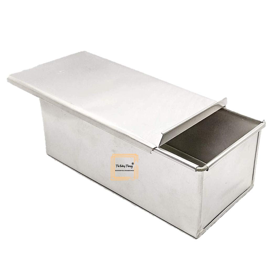 Aluminium Steel Rectangle Bread Loaf Mold With Lid 10x4"