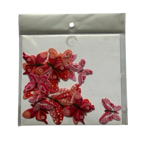 Pink Edible Pre-Cut Butterfly Wafer Paper
