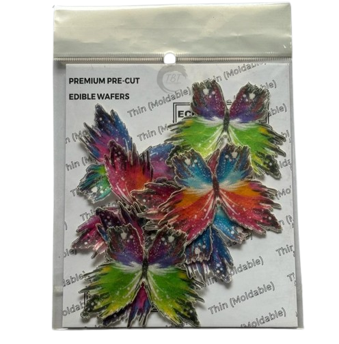 Mix Color Big Edible Pre-Cut Butterfly Wafer Paper