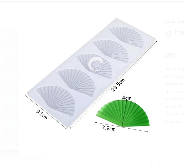 Folding Fan Silicone Chocolate Garnishing Sheet