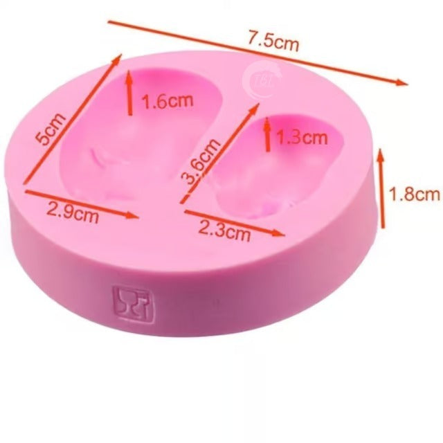 2 Size Human Face Silicone Fondant Mold