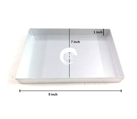 Aluminum Rectangle Baking Swiss Roll Tray - 9x7 Inch