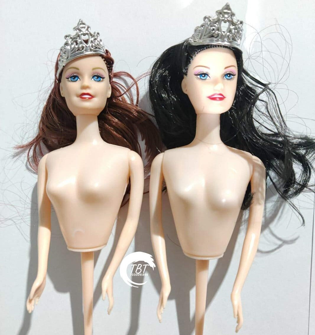 Half Premium Cake Doll With Crown Cakes Decorations