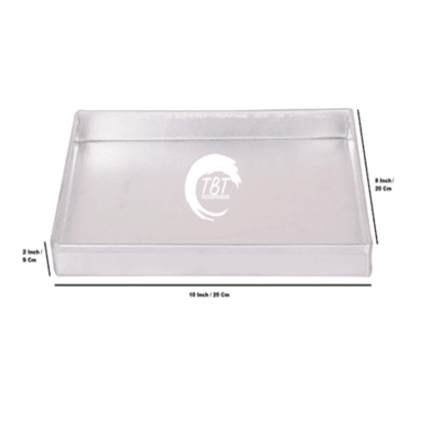 Aluminum Rectangle Baking Swiss Roll Tray - 10x8 Inch