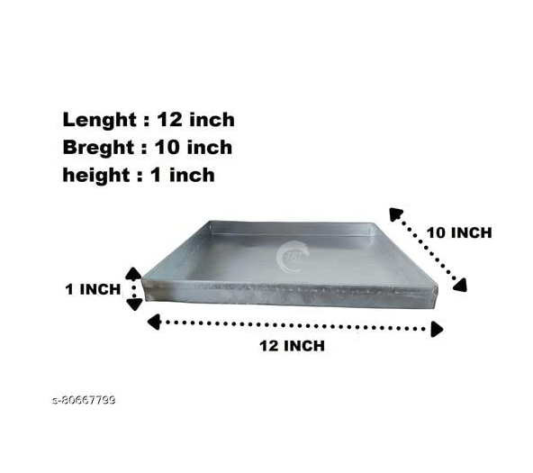 Aluminum Rectangle Baking Swiss Roll Tray - 12x10 Inch