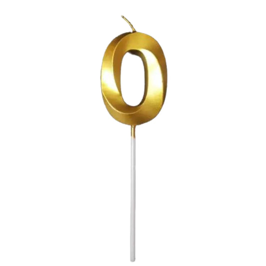 0 Zero Golden Number Candle