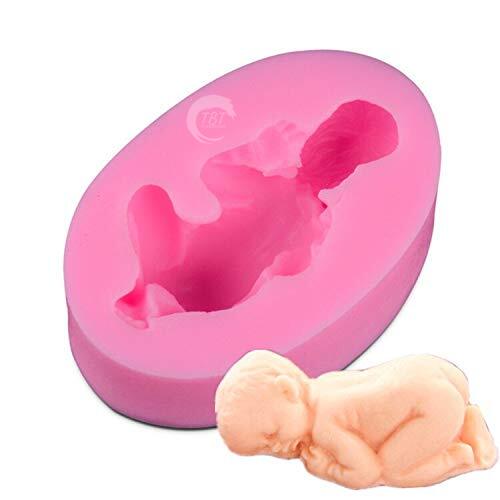 Small 3D Sleeping Baby Silicone Fondant Mold