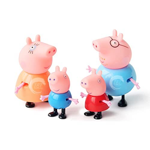 Peppa Pig Cake Decoration Toy Set { Set Of 4 Piece }