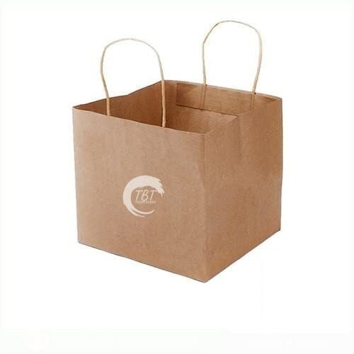 Half Kg Cake Paper Carry Bag With Handle ( Pack Of 25Pcs )