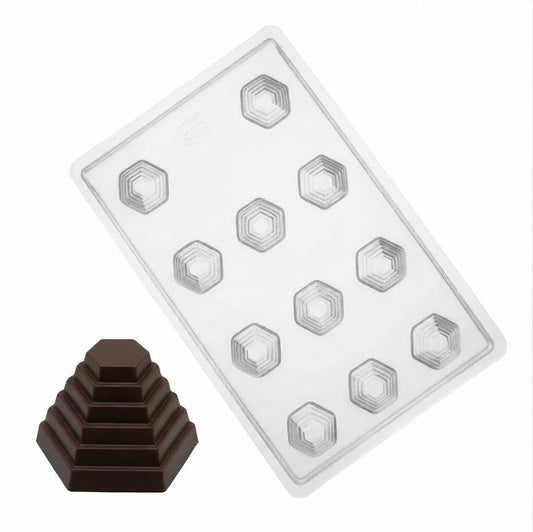 Diwali Special Hexagonal Pyramid Chocolate PVC Mold