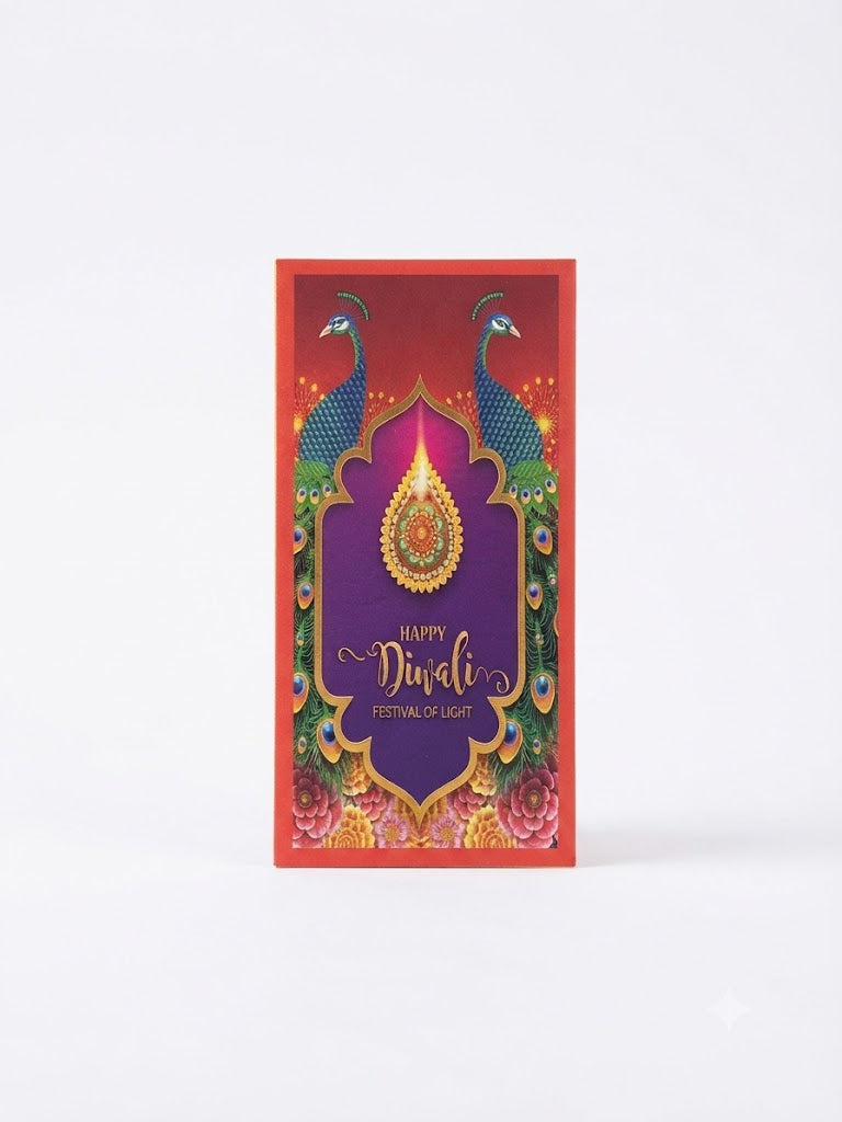 Happy Diwali Chocolate Bar Gift Box (6x3 Inch) - Pack of 10 Pcs