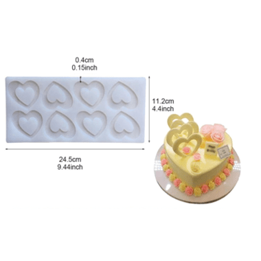 Silicone Heart Chocolate Garnishing Mold