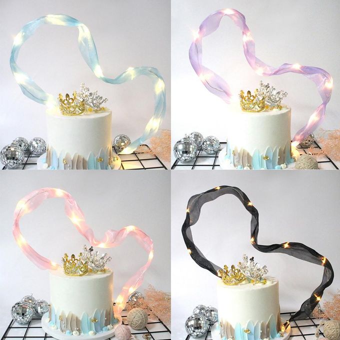 LED Hoop Light Ribbon Cake Topper