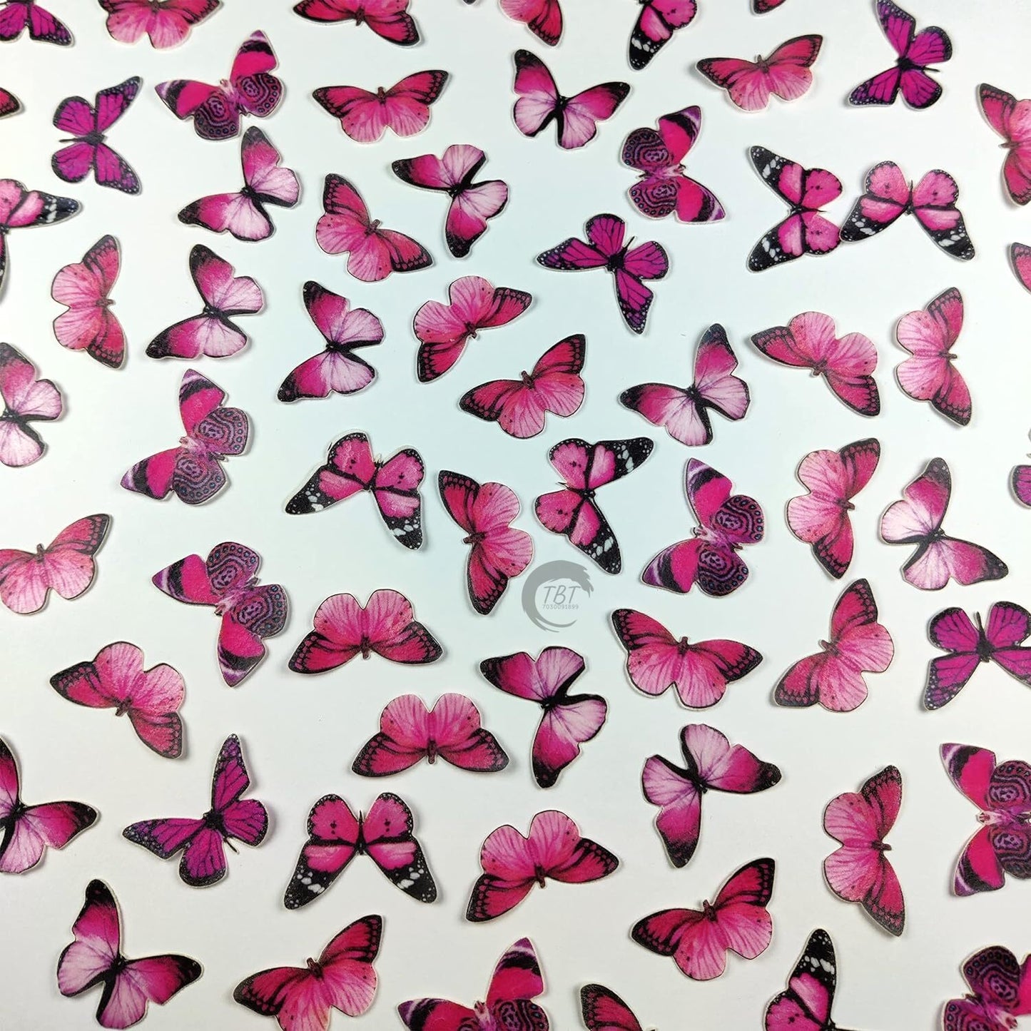 Pink Edible Pre-Cut Butterfly Wafer Paper