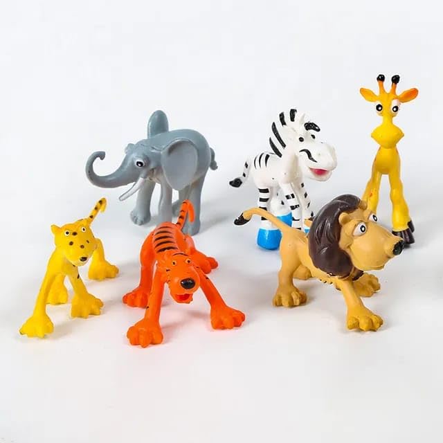 Animal Zoo Toy Cake Topper Set { Set Of 6 Piece }