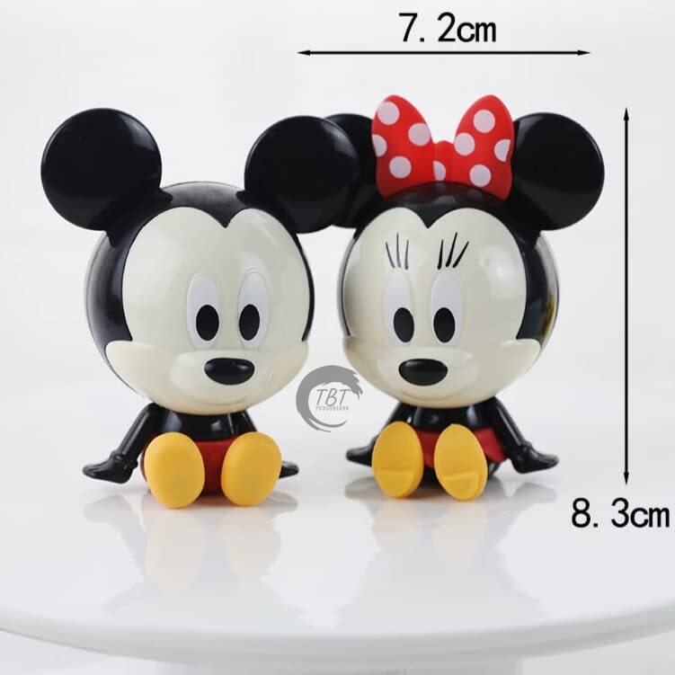 Cute Mickey Minnie Mouse Cake Topper Toys Set