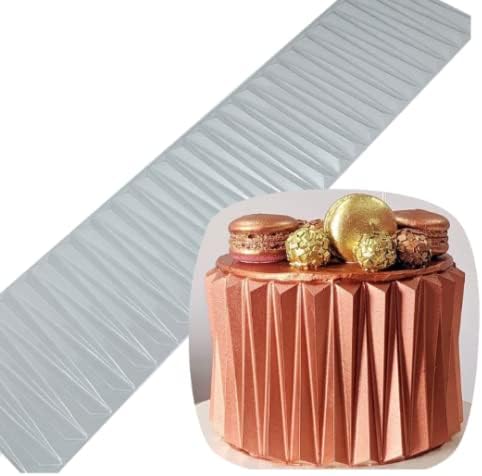 Transparent Clear Origami Wave Design Chocolate Sheet 19.5 x 4.5 Inch