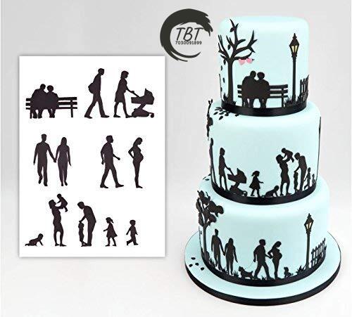Family Silhouette Fondant And Cookie Cutter Set