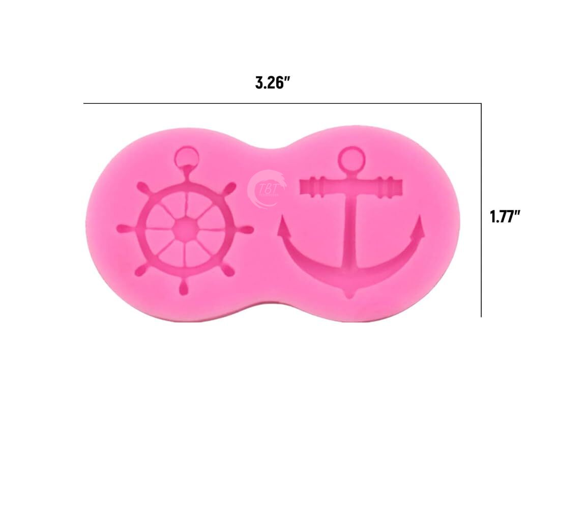 Ship Wheel Anchor Silicone Fondant Mold