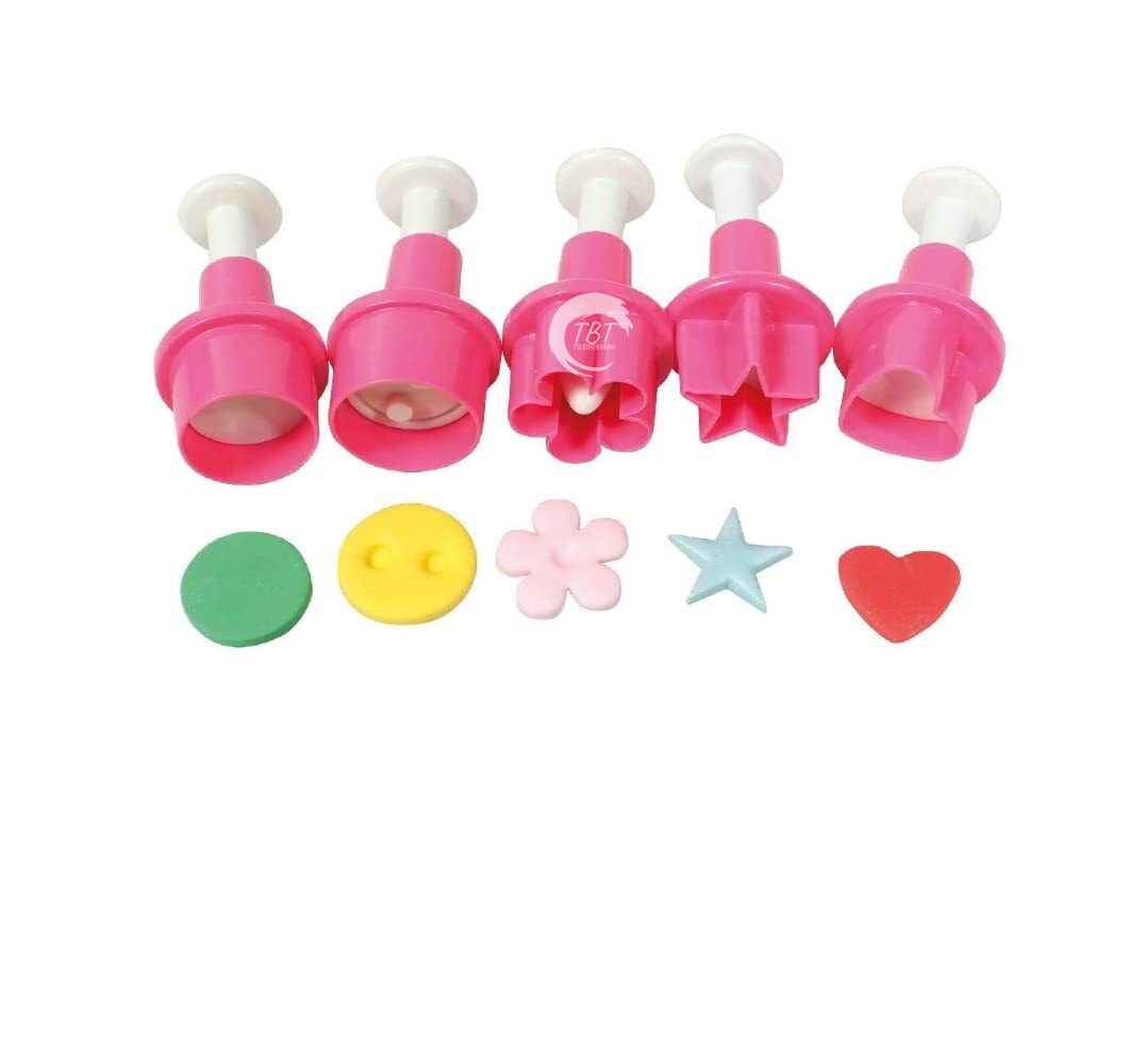 5 Different Shapes Fondant Plunger Cutter