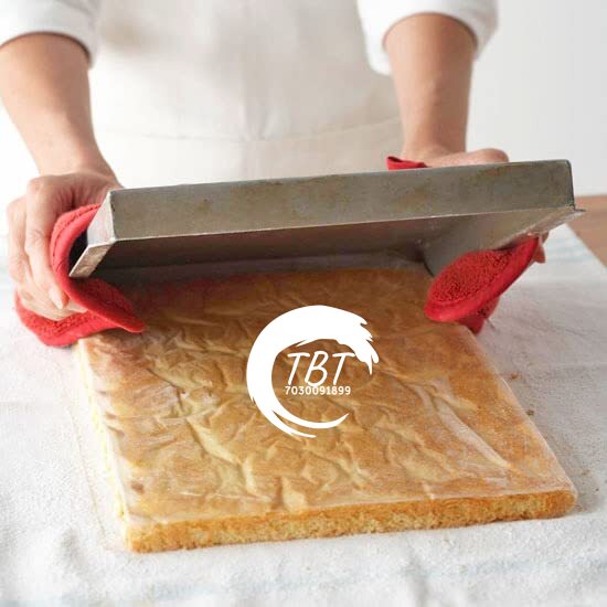 Aluminum Rectangle Baking Swiss Roll Tray - 7x5 Inch